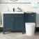 Bermuda Inky Blue Combination Vanity Basin and Boston Toilet 1300mm