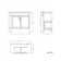 Bermuda Inky Blue Combination Vanity Basin and Boston Toilet 1300mm