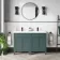 Bermuda Midnight Green Double Basin Vanity 1200mm
