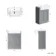 Monaco Dove Grey Basin Vanity 600mm - Brushed Brass Accents