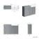 Monaco Dove Grey Basin Vanity and Back To Wall Toilet Unit 1200mm (Excludes Pan & Cistern) - Brushed Brass Accents