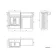 Monaco Dove Grey Basin Vanity and Back To Wall Toilet Unit 1200mm (Excludes Pan & Cistern) - Brushed Brass Accents
