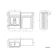 Monaco Dove Grey Combination Vanity Basin with Marble Top 1200mm (Excludes Pan & Cistern) - Brushed Brass Accents