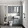 Monaco Dove Grey Traditional Basin Vanity 600mm - Brushed Brass Accents
