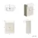 Monaco Chalk White Basin Vanity 600mm - Brushed Brass Accents
