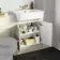 Monaco Chalk White Combination Vanity Basin with Marble Top 1200mm (Excludes Pan & Cistern) - Brushed Brass Accents