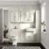 Monaco Chalk White Combination Vanity Traditional Basin 1500mm (Excludes Pan & Cistern) - Brushed Brass Accents