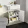 Monaco Chalk White Combination Vanity Traditional Basin with Marble Top 1200mm (Excludes Pan & Cistern) - Brushed Brass Accents
