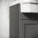 Monaco Graphite Grey Traditional Basin Vanity 600mm - Brushed Brass Accents