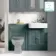 Monaco Midnight Green Basin Vanity and Back To Wall Unit 1200mm (Excludes Pan & Cistern)