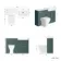 Monaco Midnight Green Combination Vanity Basin with Marble Top & Atlanta Toilet 1200mm