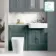 Monaco Midnight Green Combination Vanity Basin with Marble Top & Boston Toilet 1200mm