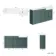 Monaco Midnight Green Combination Vanity Basin with Marble Top 1500mm (Excludes Pan & Cistern)