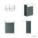 Monaco Midnight Green Basin Vanity 600mm - Brushed Brass Accents