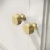 Lucia Chalk White Cabinet with Marble Top 1200mm (Excludes Counter Top Basins) - Brushed Brass Accents