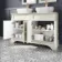 Lucia Chalk White Double Vanity with Marble Top & Curved Counter Top Basin 1200mm - Brushed Brass Accents