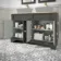 Lucia Graphite Grey Cabinet with Oak Effect Top 1200mm (Excludes Counter Top Basins) - Brushed Brass Accents
