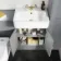 Monaco Dove Grey Combination Vanity Basin and Boston Toilet 1200mm - Brushed Brass Accents