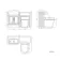 Monaco Chalk White Combination Vanity Basin and Boston Toilet 1200mm - Brushed Brass Accents