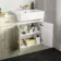 Monaco Chalk White Combination Vanity Basin and Boston Toilet 1500mm - Brushed Brass Accents