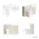 Monaco Chalk White Combination Vanity Basin with Marble Top & Atlanta Toilet 1200mm - Brushed Brass Accents