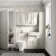 Monaco Chalk White Combination Vanity Traditional Basin with Marble Top & Atlanta Toilet 1200mm - Brushed Brass Accents