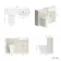 Monaco Chalk White Combination Vanity Traditional Basin with Marble Top & Atlanta Toilet 1200mm - Brushed Brass Accents