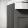 Monaco Graphite Grey Combination Vanity Traditional Basin with Marble Top & Atlanta Toilet 1200mm - Brushed Brass Accents