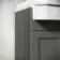 Monaco Graphite Grey Combination Vanity Traditional Basin with Marble Top & Boston Toilet 1200mm - Brushed Brass Accents