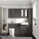 Monaco Graphite Grey Combination Vanity Traditional Basin with Marble Top and Boston Toilet 1500mm - Brushed Brass Accents