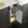 Monaco Graphite Grey Combination Vanity Traditional Basin with Marble Top and Boston Toilet 1500mm - Brushed Brass Accents