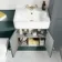 Monaco Midnight Green Combination Vanity Basin and Seattle Toilet 1200mm - Brushed Brass Accents
