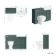 Monaco Midnight Green Combination Vanity Basin and Seattle Toilet 1200mm - Brushed Brass Accents