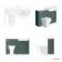 Monaco Midnight Green Combination Vanity Traditional Basin with Marble Top & Atlanta Toilet 1200mm - Brushed Brass Accents