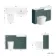Monaco Midnight Green Combination Vanity Traditional Basin with Marble Top & Boston Toilet 1200mm - Brushed Brass Accents