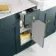 Monaco Midnight Green Combination Vanity Traditional Basin with Marble Top and Boston Toilet 1500mm - Brushed Brass Accents