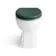 Monaco Midnight Green Combination Vanity Basin with Marble Top and Hudson Toilet with Wooden Seat 1500mm