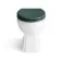 Monaco Midnight Green Combination Vanity Traditional Basin with Marble Top & Hudson Toilet with Wooden Seat 1200mm - Brushed Brass Accents