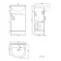 Quartz Stone Grey Cloakroom Vanity with Semi Recessed Basin 450mm - Black Accents