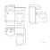 Quartz Stone Grey Combination Vanity Basin and Austin Toilet 950mm - Black Accents