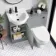 Quartz Stone Grey Combination Vanity Basin and Seattle Toilet 950mm - Black Accents