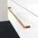 Elba Gloss White Wall Hung Basin Drawer Vanity 800mm - Brushed Brass Accents