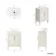 Bermuda Chalk White Vanity with Marble Top & Oval Counter Top Basin 600mm - Brass Knurled Handles