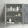 Dove Grey Wall Hung Cabinet 700x600mm - Brass Knurled Handles
