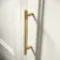 Monaco Chalk White Floor Standing Tall Cabinet Unit 300mm - Brass Knurled Handles