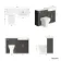 Monaco Graphite Grey Combination Vanity Traditional Basin with Marble Top & Atlanta Toilet 1200mm - Brass Knurled Handles