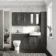 Monaco Graphite Grey Combination Vanity Traditional Basin with Marble Top and Seattle Toilet 1500mm - Brass Knurled Handles