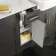 Monaco Graphite Grey Combination Vanity Traditional Basin with Marble Top and Boston Toilet 1500mm - Brass Knurled Handles