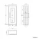 Graphite Grey Wall Hung Cabinet 700x300mm - Brass Knurled Handles