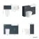 Monaco Inky Blue Combination Vanity Traditional Basin and Boston Toilet 1200mm - Brass Knurled Handles